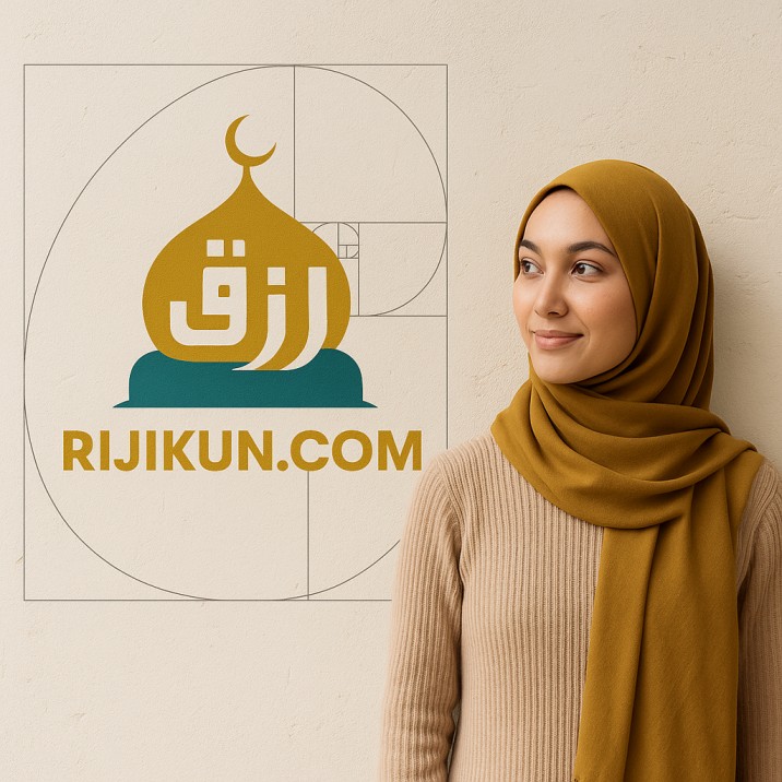 Rijikun Girl With Arabic Golden Ratio Logo